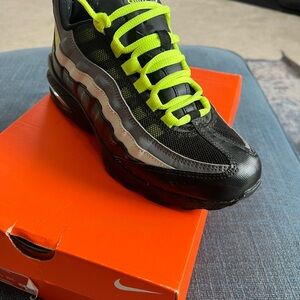 Nike Air Max 95 Black with Neon Yellow Accents